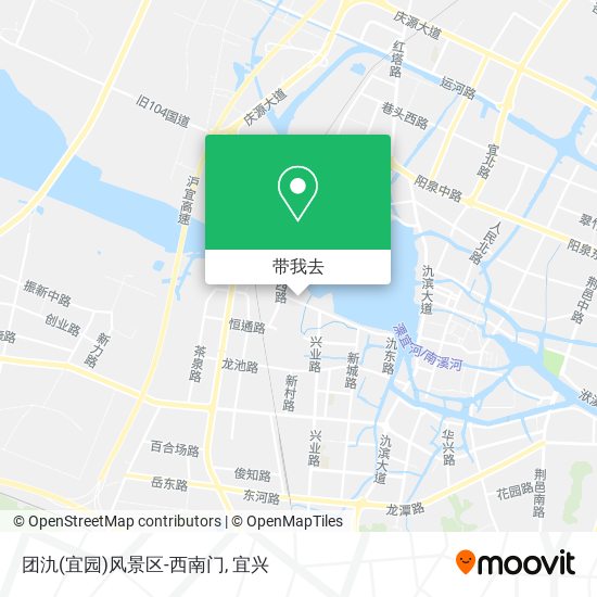 团氿(宜园)风景区-西南门地图
