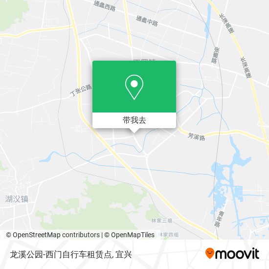 龙溪公园-西门自行车租赁点地图