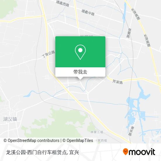 龙溪公园-西门自行车租赁点地图
