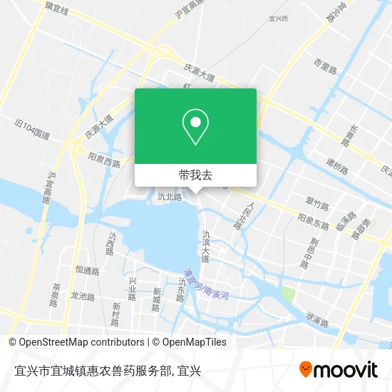 宜兴市宜城镇惠农兽药服务部地图