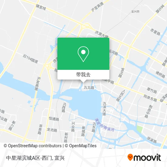 中星湖滨城A区-西门地图