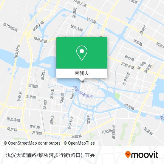 氿滨大道辅路/蛟桥河步行街(路口)地图