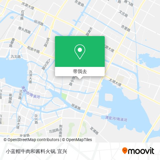 小蓝帽牛肉和酱料火锅地图