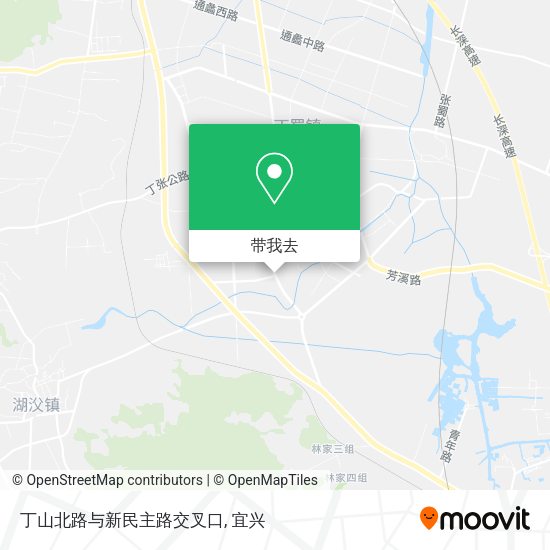 丁山北路与新民主路交叉口地图