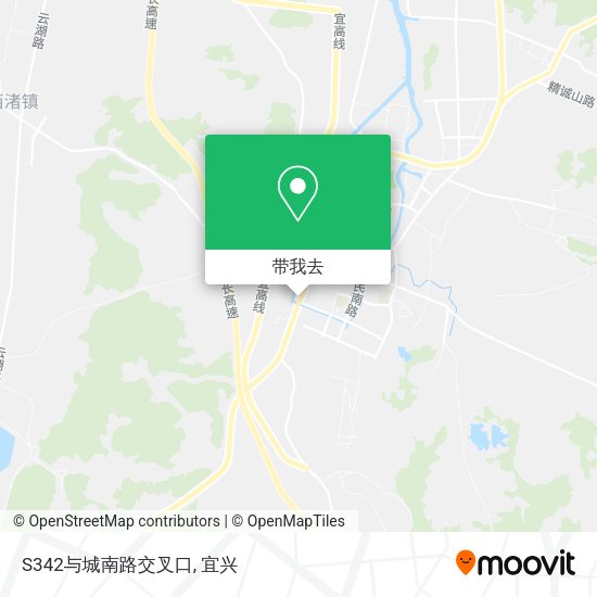 S342与城南路交叉口地图