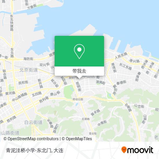 青泥洼桥小学-东北门地图