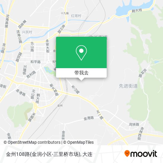金州108路(金润小区-三里桥市场)地图