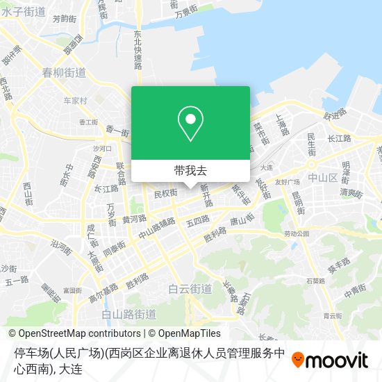 停车场(人民广场)(西岗区企业离退休人员管理服务中心西南)地图