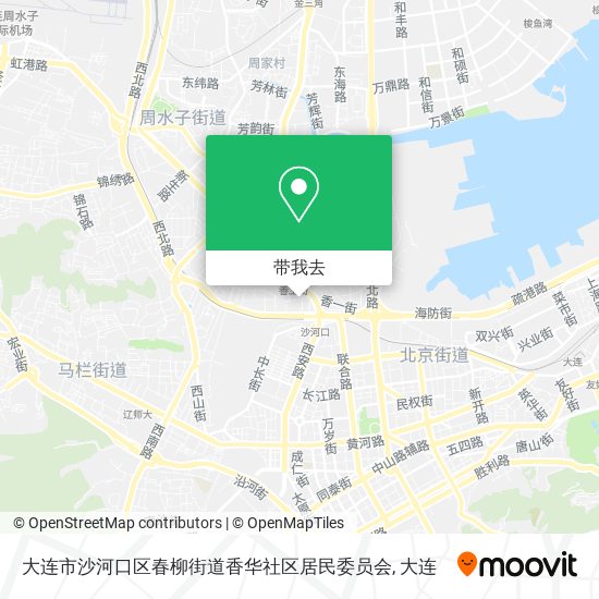 大连市沙河口区春柳街道香华社区居民委员会地图