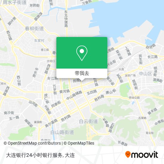 大连银行24小时银行服务地图