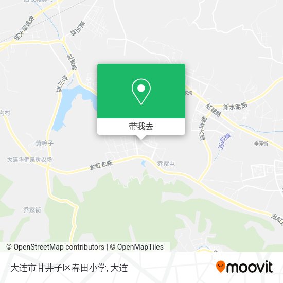 大连市甘井子区春田小学地图