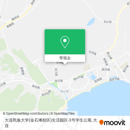 大连民族大学(金石滩校区)生活园区-3号学生公寓地图