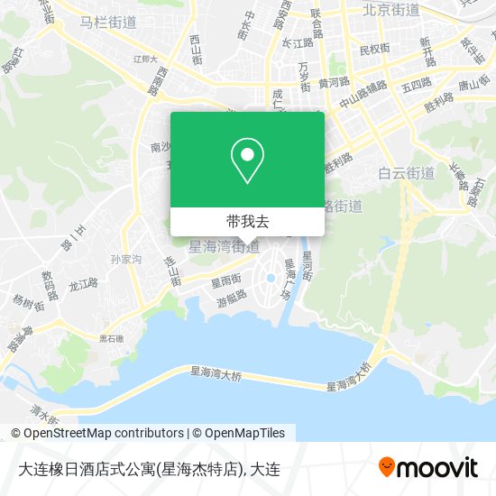 大连橡日酒店式公寓(星海杰特店)地图