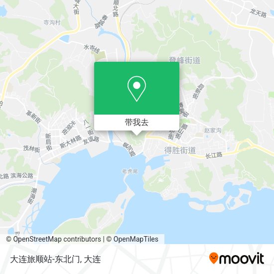 大连旅顺站-东北门地图