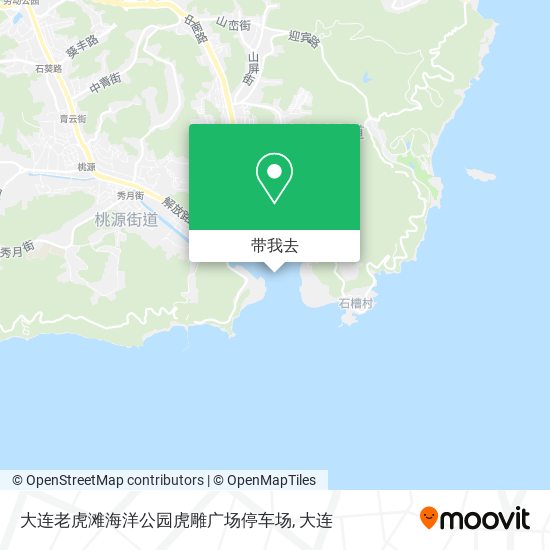 大连老虎滩海洋公园虎雕广场停车场地图