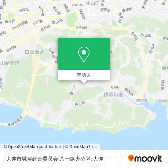 大连市城乡建设委员会-八一路办公区地图