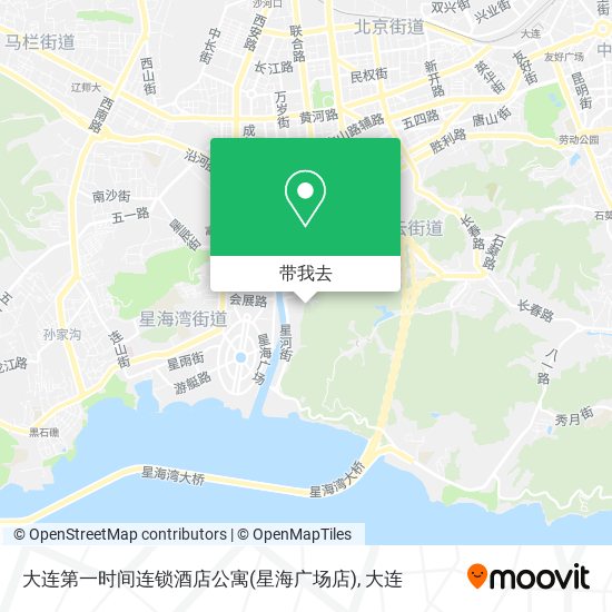大连第一时间连锁酒店公寓(星海广场店)地图