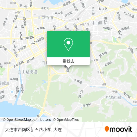 大连市西岗区新石路小学地图