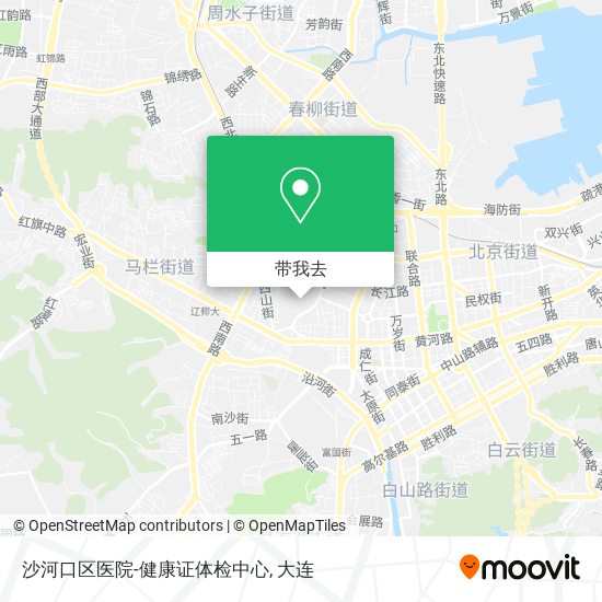 沙河口区医院-健康证体检中心地图