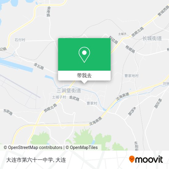 大连市第六十一中学地图