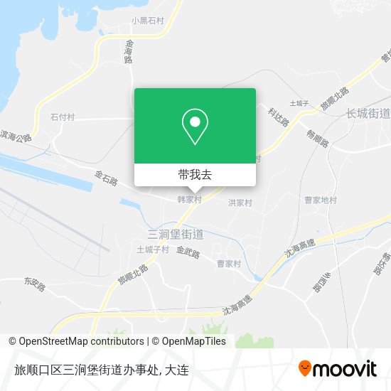旅顺口区三涧堡街道办事处地图