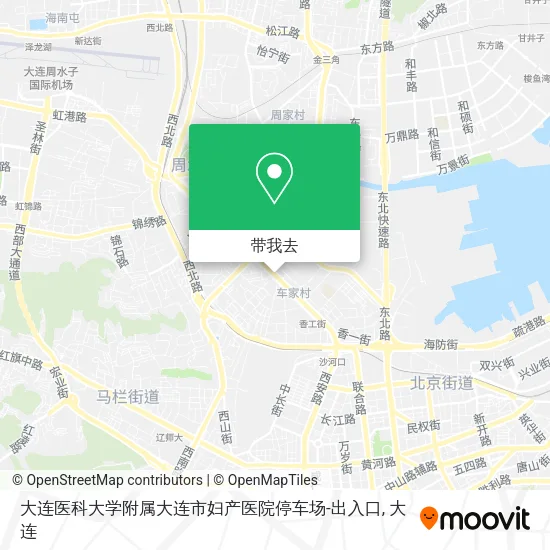 大连医科大学附属大连市妇产医院停车场-出入口地图
