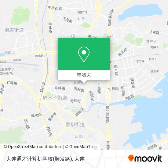 大连通才计算机学校(顺发路)地图