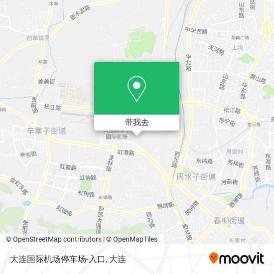大连国际机场停车场-入口地图