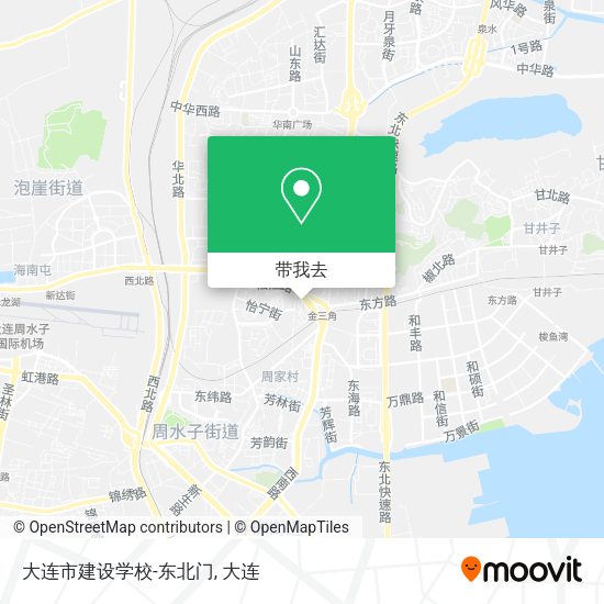 大连市建设学校-东北门地图