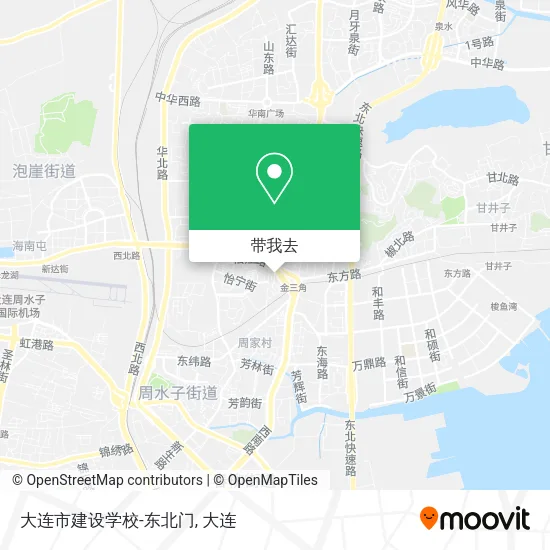 大连市建设学校-东北门地图