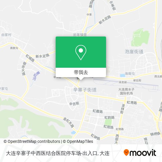 大连辛寨子中西医结合医院停车场-出入口地图