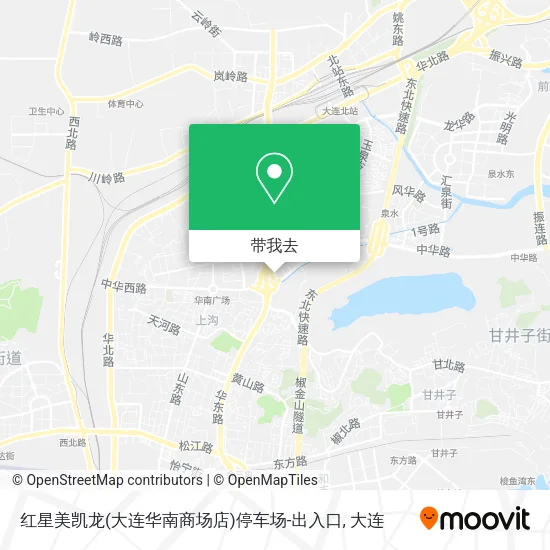 红星美凯龙(大连华南商场店)停车场-出入口地图