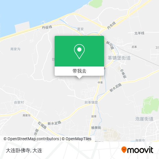 大连卧佛寺地图