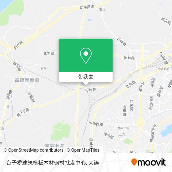 台子桥建筑模板木材钢材批发中心地图