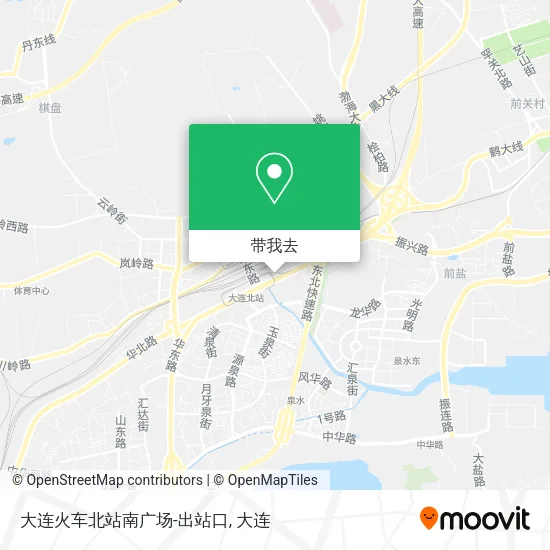 大连火车北站南广场-出站口地图