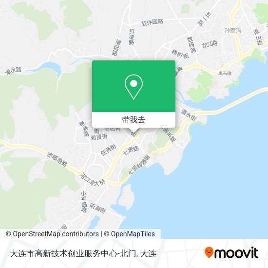 大连市高新技术创业服务中心-北门地图