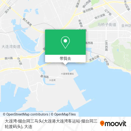 大连湾-烟台同三马头(大连港大连湾客运站-烟台同三轮渡码头)地图