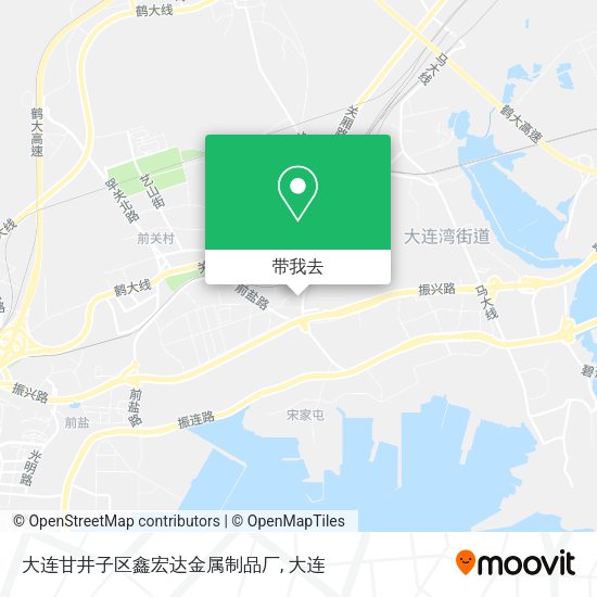 大连甘井子区鑫宏达金属制品厂地图