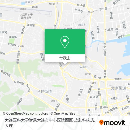 大连医科大学附属大连市中心医院西区-皮肤科病房地图