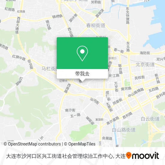 大连市沙河口区兴工街道社会管理综治工作中心地图