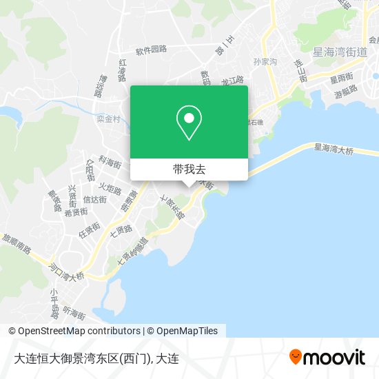 大连恒大御景湾东区(西门)地图