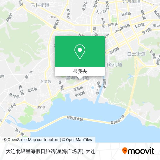 大连北银星海假日旅馆(星海广场店)地图