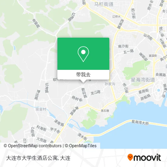 大连市大学生酒店公寓地图