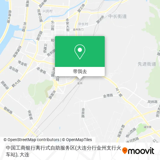 中国工商银行离行式自助服务区(大连分行金州支行火车站)地图