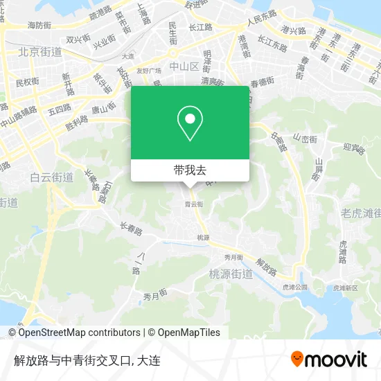 解放路与中青街交叉口地图
