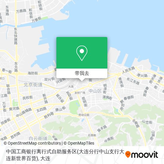 中国工商银行离行式自助服务区(大连分行中山支行大连新世界百货)地图