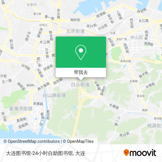 大连图书馆-24小时自助图书馆地图