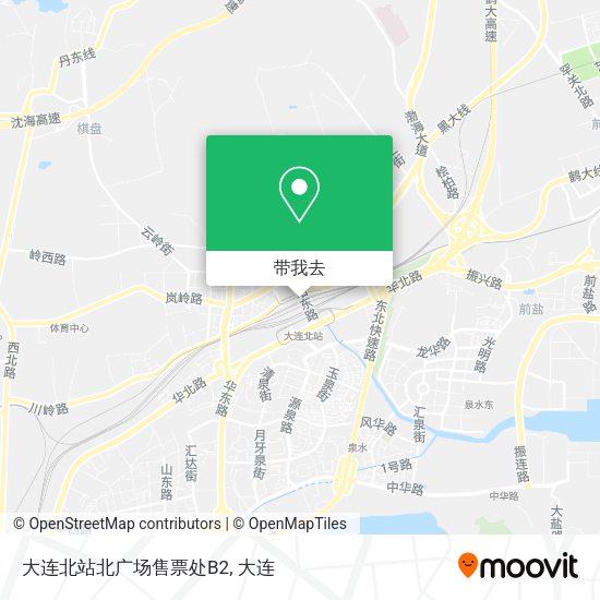 大连北站北广场售票处B2地图