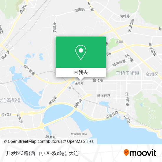 开发区3路(西山小区-双d港)地图