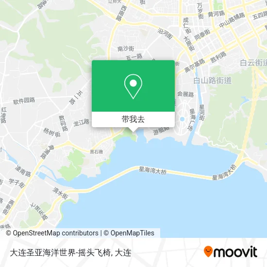 大连圣亚海洋世界-摇头飞椅地图